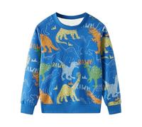Générique Sweatshirt Enfant Garçon Dinosaure 3D, Sweat à Manches Longues Garçon Motif Dinosaure Réaliste, Hauts Enfants Garçons Confortable pour Aventures - Col Rond - Manches Longues Cadeau Lose