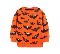 Générique Sweatshirt Fille Imprimé Fantôme Halloween Sweater Mignon Large Sweat À Manches Longues avec Et Col Rond Crop Vêtement De Loisirs Chaud Et Loisirs École Quotidien,3-4 Ans