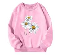 Générique Sweatshirt Fille Pull Enfant Sweat Ample Confortable Manche Longue Chemise de sous-vêtement Pullover Doux et Respirants Couleur Unie Manteau Hauts Pulls pour Enfants