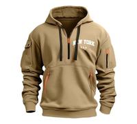 Générique Sweatshirt Sweat-Shirt Homme Sweat De Travail Zippé Dynamic Pull Oversize en Polaire A Capuche Noir Veste Coupe Vent Col Camionneur À Fermeture Éclair Intégrale
