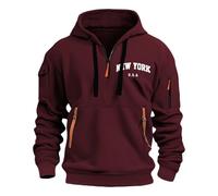 Générique Sweatshirt Sweat-Shirt Homme Sweat De Travail Zippé Dynamic Pull Oversize en Polaire A Capuche Noir Veste Coupe Vent Col Camionneur À Fermeture Éclair Intégrale