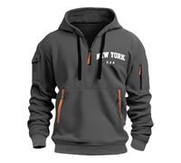 Générique Sweatshirt Sweat-Shirt Homme Sweat De Travail Zippé Dynamic Pull Oversize en Polaire A Capuche Noir Veste Coupe Vent Col Camionneur À Fermeture Éclair Intégrale