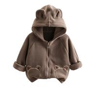 Générique Sweatshirts à Capuche avec Zippé Garçon Couleur Unie - décontracté Basique Hoodie Pull Sportswear avec Poches Loisirs, Sport, Transition, Mode Ample Vestes Coupe-Vent pour Tout-Petits