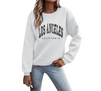 Générique Sweatshirts Femme Sweatshirt À Manches Longues Sweat-Shirt Col Rond Pull Sweat sans Capuche Tshirt pour Over Black Sweats en Polaire Femmes T-Shirt Grande Taille Hiver Oversize Long Imprimé