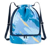 Générique Swim Bag, Pool Drawstring Backpack, 17.72x7.09x18.11 inches Sack with Wet Dry Separation Compartment, Water-Resistant Travel Gear for Swimming, Beach Sports, Vacation, Camping, Gym