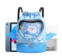 Générique Swim Drawstring Backpack Dry Wet Separated Sackpack Swim Backpack