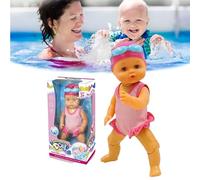 Générique Swimming Baby Doll for Pool,2025 New Packaging Waterproof Swimmer Baby Doll with Movable Joints,Backstroke Swimming Electric Water Baby for Pool,for Pools/Bathroom Play (B)