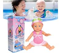 Générique Swimming Baby Doll for Pool,2025 New Packaging Waterproof Swimmer Baby Doll with Movable Joints,Backstroke Swimming Electric Water Baby for Pool,for Pools/Bathroom Play (C)