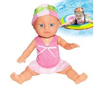 Générique Swimming Doll, Cute and Realistic Removable Doll, Interactive Movable Joint 6.69x13.19 inches, Kids Toys for Bathtub Playtime, Develop Skills, School Boy, Preschool Girl Learning