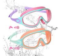 Générique Swimming Goggles, Anti Fog UV Protection, No-Leak Soft Seal, Adjustable Strap with Nose Clip, Comfortable Swim Accessories for Pool Beach Snorkeling Summer, 6.5x2.56 inches