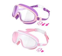 Générique Swimming Goggles, Anti Fog UV Protection, No-Leak Soft Seal, Adjustable Strap with Nose Clip, Comfortable Swim Accessories for Pool Beach Snorkeling Summer, 6.5x2.56 inches
