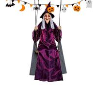 Générique Swinging Witch - 1.8 Metres | Life Size Halloween Outdoor Prop