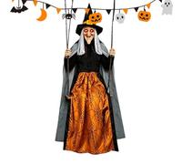 Générique Swinging Witch | 1.8m Life Size Outdoor Haunted House Propss