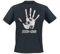 Générique System of A Down Hand Eye Homme T-Shirt Manches Courtes Noir M 100% Coton Regular/Coupe Standard