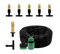 Générique Système de Brumisation pour Terrasse, Kit Brumisateur Extérieur avec Tuyau et Buses, Refroidissement par Brume Fine, Idéal pour Jardin, Balcon, Patio, Pergola et Parasol