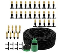 Générique Système de Brumisation pour Terrasse, Kit Brumisateur Extérieur avec Tuyau et Buses, Refroidissement par Brume Fine, Idéal pour Jardin, Balcon, Patio, Pergola et Parasol