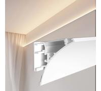 Générique Système de Canal diffuseur LED, profilé de moulure en Aluminium de 1 m/2 m/3 m pour éclairage de Plafond, idéal pour Couloir, Salon, Chambre - Boîtier pour Bande LED de 1,7 m
