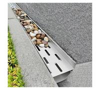 Générique Système de caniveaux Robuste pour Cour, allée, Piscine et terrasse - Kit de caniveaux souterrains avec Grille en Acier Inoxydable, gouttière de Sol à Profil Pro