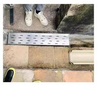 Générique Système de caniveaux souterrains Robustes pour Cour, Jardin, terrasse et allée - Kit de Drainage extérieur avec Grille métallique, 100 x 30 x 35 cm, Solution EF