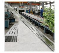 Générique Système de Drainage étroit en Acier Inoxydable 304 avec grilles, kit de Drainage de tranchée Robuste en Acier Inoxydable, caniveau pour allée, kit de Drainage extérieur Peu Profond