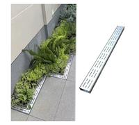 Générique Système de Drainage extérieur en métal pour caniveaux - Couvercle de gouttière perforé à débit Rapide pour aménagement paysager, allée, Jardin, terrasse, Garage