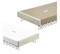 Générique Système de Rail pour Rideaux, Rail de Plafond Robuste en Alliage d'aluminium, Double Rail avec roulettes Nano, Fixation supérieure de 2,5 m pour Un fonctionneme