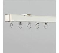 Générique Système de Rail pour Rideaux, Rail en Aluminium Robuste - Kit Complet pour Baie vitrée, séparateur de pièce Silencieux fixé au Plafond pour Rideaux Lourds, Longueur 2 m (6,6 pi)