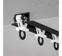 Générique Système de Tringle à Rideaux encastrée au Plafond pour cloison Invisible - Rail en Aluminium Noir résistant, 5 m, idéal pour préserver l'intimité à la Maison et à l'hôtel.
