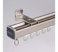 Générique Système de Tringle à Rideaux, glissières Robustes - Système de Rail Mural en métal pour Rideaux Longs, Accessoires Inclus, élégante Finition Or Champagne, Longueur 6 m / 19,7 pi