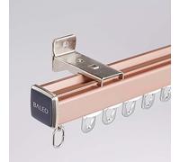 Générique Système de Tringle à Rideaux, Patins Robustes, système de Rail Mural en métal pour Rideaux Longs, Accessoires Inclus, 6 m / 19,7 pi, idéal pour la décoration intérieure (Rose)