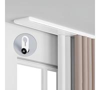 Générique Système de Tringle à Rideaux, Rail Double en Aluminium de 6 m - Glissement Fluide pour Le Salon et la Chambre - Kit Clete Blanc - Solution idéale pour la décora