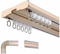 Générique Système de Tringle à Rideaux, système de Fixation au Plafond Robuste à Double Rail - Ensemble de Tringle en Aluminium de 274 cm (108 po) pour séparation de pièce, idéal pour Le Bureau et la