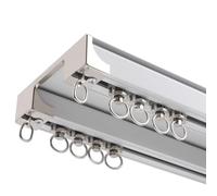 Générique Système de Tringle à Rideaux, système de Tringle à Rideaux Double Haut de Gamme, Rail de Plafond en Aluminium de 2,5 m (8,2 pi) pour Chambres et Salons, Concept