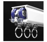 Générique Système de Tringle à Rideaux, Tringle de Plafond Robuste de 5 m - Rail Droit Extra Long pour séparation de pièce, idéal pour Un Usage Domestique et Commercial, Design Blanc élégant