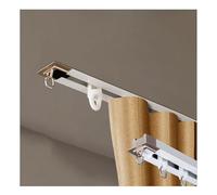 Générique Système de Tringle à Rideaux, Tringle de Plafond Robuste en Aluminium - Barre Droite de 2,5 m pour Fixation Invisible, idéale pour Les fenêtres et Les séparatio