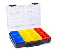 Générique T-BOXX 320 anthracite avec casiers amovibles | Mallette de rangement plastique pour vis et quincaillerie | Boîte à outils portable avec séparateurs