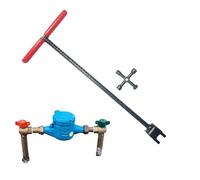Générique T-Shaped Valve Wrench - Water Shut Off Key for Plumbing, Irrigation, Garden, Lawn, Backyard, Construction, and Home Applications, Durabled Check Spanner for Controlling Maintaining Systems
