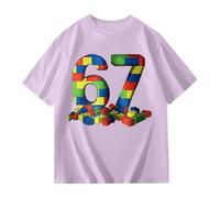 Générique T Shirt 67 Meme Six Seven pour Enfants garçons Filles T-Shirt Manches Courtes Col Rond Casual Oversize Classique Noël Baseball Basketball