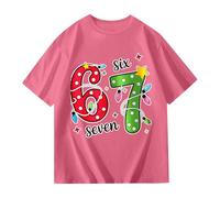 Générique T Shirt 67 Meme Six Seven pour Enfants garçons Filles T-Shirt Manches Courtes Col Rond Casual Oversize Classique Noël Baseball Basketball