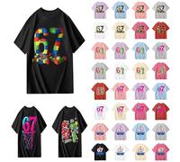 Générique T Shirt 67 Meme Six Seven pour Enfants garçons Filles T-Shirt Manches Courtes Col Rond Casual Oversize Classique Noël Baseball Basketball