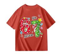 Générique T Shirt 67 Meme Six Seven pour Enfants garçons Filles T-Shirt Manches Courtes Col Rond Casual Oversize Classique Noël Baseball Basketball