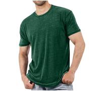 Générique T-Shirt à Manches Courtes Col Rond Homme Grande Taille Leger Shirts Oversize Coton Comfortable Tee Shirt Basique Respirant Tshirt Rétro Décontracté Mode Vêtements 02 Vert armée XL