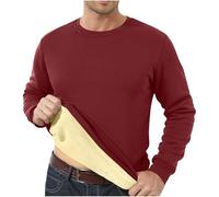 Générique T-Shirt à Manches Longues pour Homme - sous-vêtements Thermiques - Couleur Unie - en Polaire Thermique - Col Rond - Hauts Chauds et doublés - sous-vêtements Fonctionnels - sans Capuche