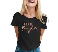 Générique T-Shirt Accessoires pour Femme, T-Shirt Bride to Be & Team Bride Blanc Rose, Décoration, Accessoire d'enterrement de Vie de Jeune Fille