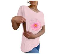Générique T-Shirt Allaitement Femme Zip Manches Courtes Grossesse Fermetures Éclair Dissimulées Vêtement Été Côté Vêtements de Grossesse