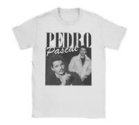 Générique T-Shirt Ample À Manches Courtes,Pedro Pascal Streetwear Hip-Hop, Imprimé Rétro, À La Mode Et Polyvalent (10 M)