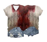 Générique T-Shirt avec du Sang, T-Shirt D'éclaboussures de Sang, Halloween, Va Bien, Costume de Raval, Costume d'horreur d'halloween, Costumes d'horreur dans Un T-Shirts Fin Bloody, Rouge, M