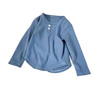 Générique t-Shirt,Children's Base Layer Comfortable Clothes Spring Autumn Winter Boys Girls Long Sleeved T Shirt T-Shirts De Fille V (Dark Purple, 3-4 Years)