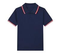 Générique T-Shirt Court Classique Ample pour Enfant en Bas âge, Fille ou garçon, Chemisier Doux à Manches Unies (Dark Blue, 10-11 Years)