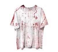 Générique T-shirt d'Halloween Problem Solved - T-shirt décontracté à col rond avec motif éclaboussures de sang - imprimé d'Halloween Fine Bloody Fun Haut à manches courtes